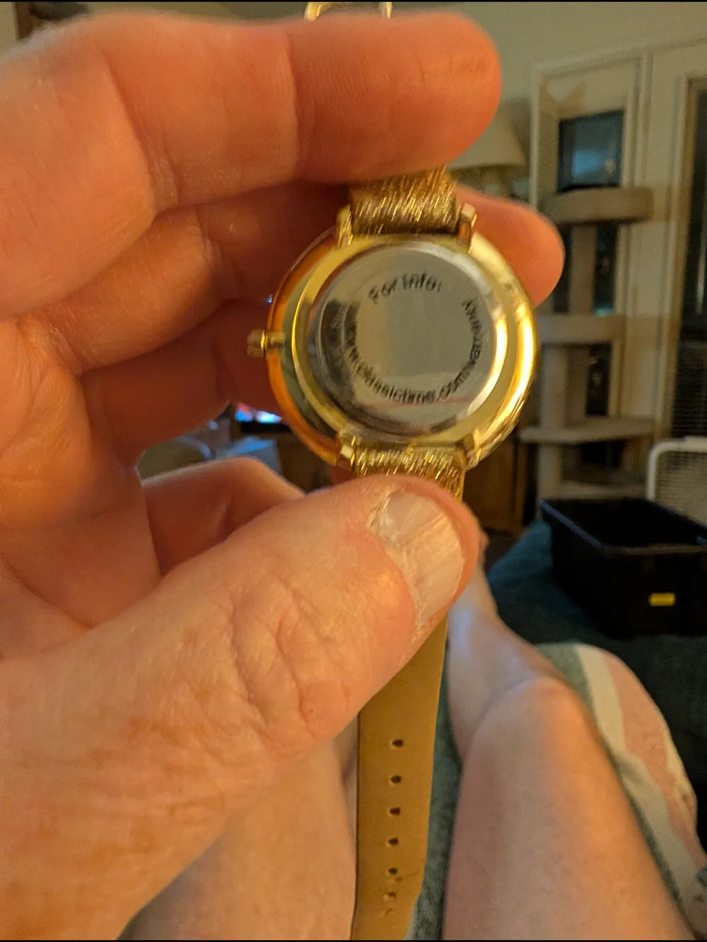 Christmas Tree Gold Star Pattern Round Watch Face Brand New Battery